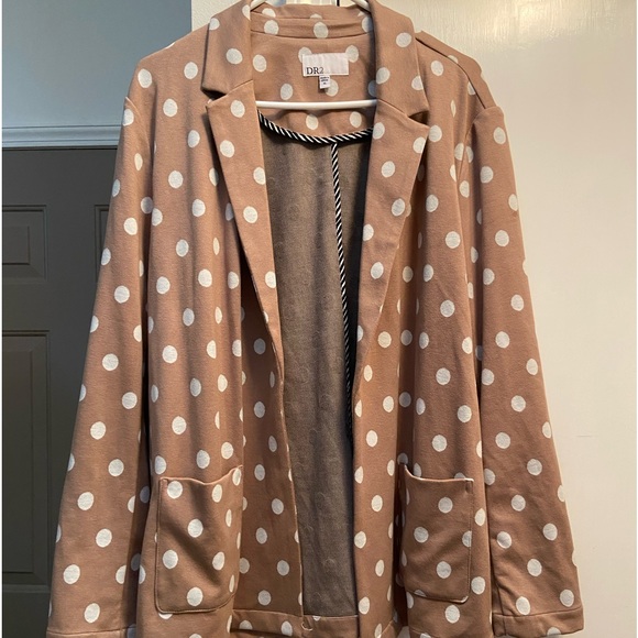 DR2 Jackets & Blazers - DR2 Polka Dot Knit Jacket